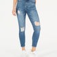 Vanilla Star Juniors' Ripped Skinny Jeans Blue Size 3