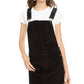 Vanilla Star Juniors' Corduroy Overalls Dress Black Size 3