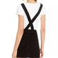 Vanilla Star Juniors' Corduroy Overalls Dress Black Size 3