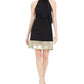 Vince Camuto Women's Tie-Neck Glitter-Hem Shift Dress Bgd Size 16