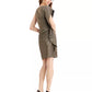 Vince Camuto Women's  Metallic Asymmetrical Bodycon Dress Gold Size 14