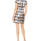 Vince Camtuo Women's Sequined Striped Bodycon Dress Blue Size 6