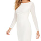 Vince Camuto Women's Sequined Sheath Dress White Size 8