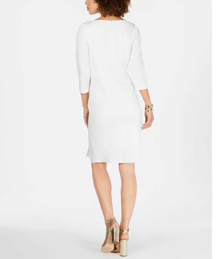 Vince Camuto Women's  Peplum-Waist Bodycon Dress white Size 10