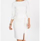 Vince Camuto Women's  Peplum-Waist Bodycon Dress white Size 10