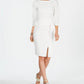 Vince Camuto Women's Angled Ruffle Sheath Dress White Size 2