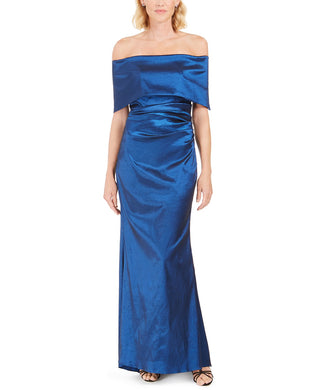 Vince Camuto Women's Off The Shoulder Gown Dark Blue Size 10