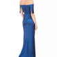 Vince Camuto Women's Off The Shoulder Gown Dark Blue Size 10