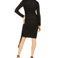 Vince Camuto Women's Faux-Wrap Glitter Dress Black Size 8