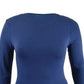 Planet Gold Juniors' Long-Sleeve T-Shirt Blue Size Small