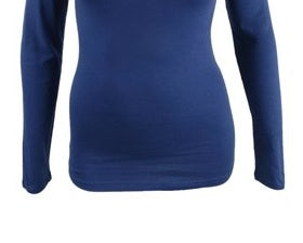 Planet Gold Juniors' Long-Sleeve T-Shirt Blue Size Small