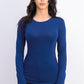 Planet Gold Juniors' Long-Sleeve T-Shirt Blue Size Large