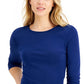 Planet Gold Junior's Long Sleeve T-Shirt Navy Size X-Large