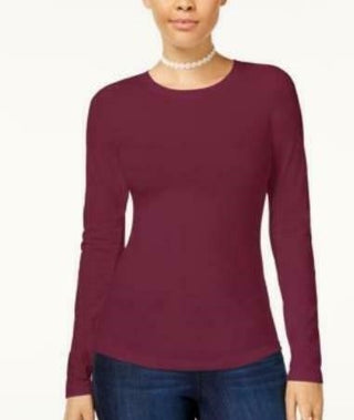 Planet Gold Juniors' Women's Long-Sleeve T-Shirt Red Size X-Small