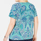 Tommy Hilfiger Women's Plus Size Paisley-Print T-Shirt  Green Size 2X