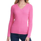 Tommy Hilfiger Women's Plus Cotton V Neck Sweater Pink Size 3X