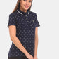 Tommy Hilfiger Women's Plus Dot Print Polo Top Black Size 3X