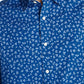 Nautica Men's Blue Sail Classic-Fit Stretch Floral-Print Poplin Shirt Blue Size 2 Extra Large