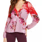 Guess Women's Oscilla Top Med Pink Size Small