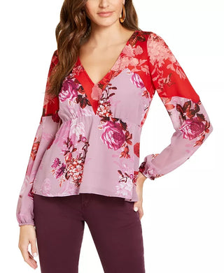 Guess Women's Oscilla Top Med Pink Size Small