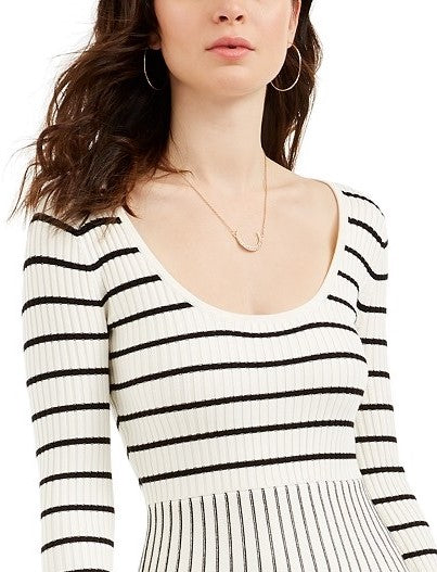 Guess Women's Nash Striped Fit & Flare Dress Brown Size X-Small