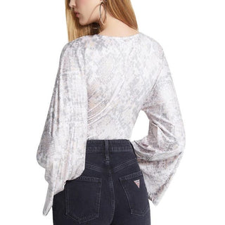 Guess Women's Jazzi Bodysuit Gray Size Medium