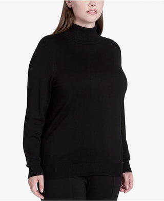 Calvin Klein Women's Plus Size Turtleneck Sweater Black Size 0X