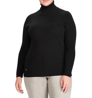 Calvin Klein Women's Plus Size Turtleneck Sweater Black Size 0X