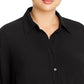 Michael Kors Women's Plus Swiss Dot Button-Down Top Black Size 2 Extra Large