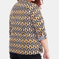NY Collection Women's Plus Size Printed Utility Shirt Dark Yellow Size 1X