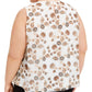 Calvin Klein Women's Plus Size Pleated-Neck Top White Size 3X