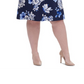 Tommy Hilfiger Women's Plus Size Floral-Print Grommet-Sleeve Dress Blue Size 14W