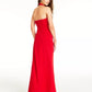 Speechless Juniors' Embellished Halter Gown Red Size 1