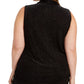 Calvin Klein Women's Leopard Print Top Black Size 1X