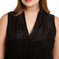 Calvin Klein Women's Leopard Print Top Black Size 1X