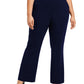 Calvin Klein Women's Plus Size Button-Detail Dress Pants Blue Size 18