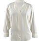 Calvin Klein Women's Plus Size V-Neck Blouse Crm Size X-Large