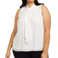 Calvin Klein Women's Plus Size Ruffle-Front Blouse White Size 3X