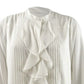 Calvin Klein Women's Plus Size Ruffled Button-Front Top White Size 3 Extra Large
