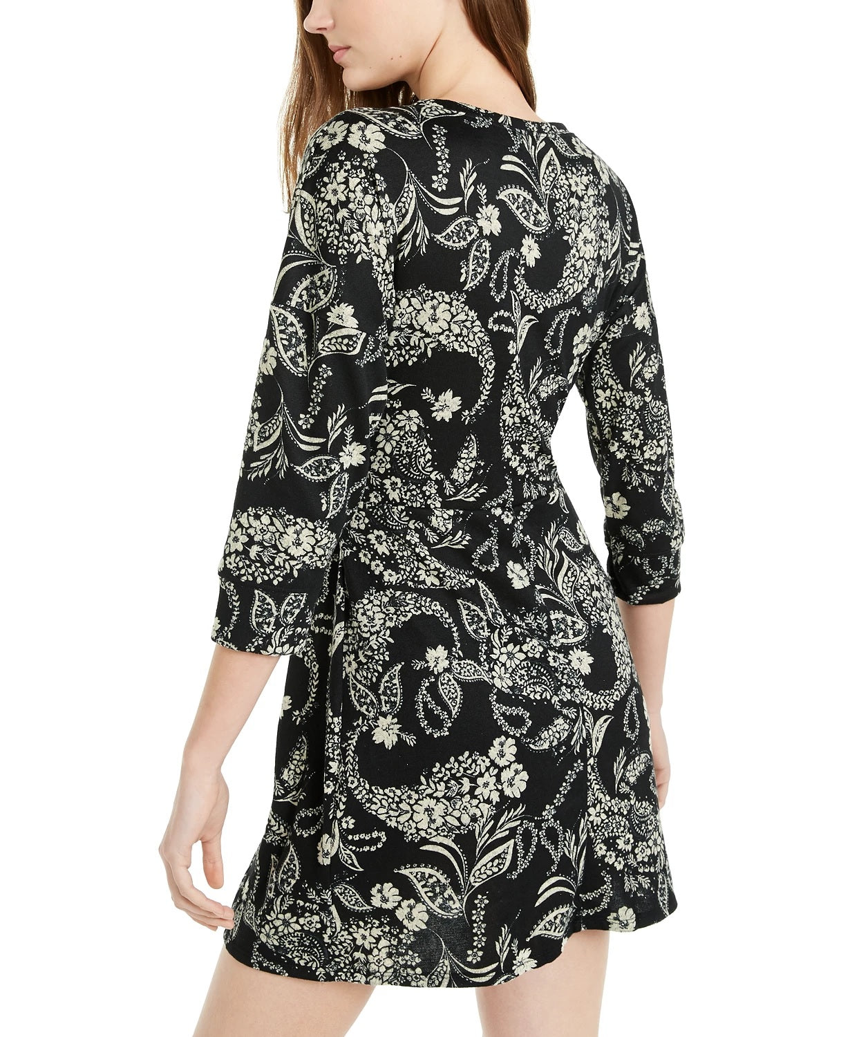 Be Bop Juniors' Paisley TwistFront Dress  Black Size Large