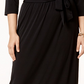 Ny Collection Women's Plus Size Faux-Wrap Maxi Dress Black Size 1X
