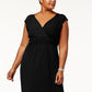 NY  Women's Collection Plus Size Ruched Empire Maxi Dress Black Size 2 Extra Large