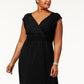 NY Women's Collection Plus Size Ruched Empire Maxi Dress Black Size 2 Extra Large
