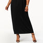 NY Women's Collection Plus Size Ruched Empire Maxi Dress Black Size 2 Extra Large