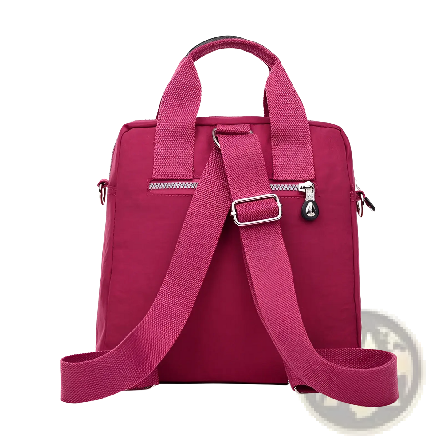 Magenta Multi-functional Nylon Crossbody Bag 25cm