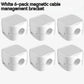 Magnetic Square Under Desk Cable Organizer and Cord Clip