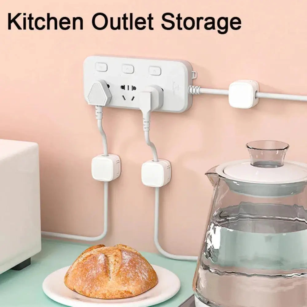 Magnetic Square Under Desk Cable Organizer and Cord Clip