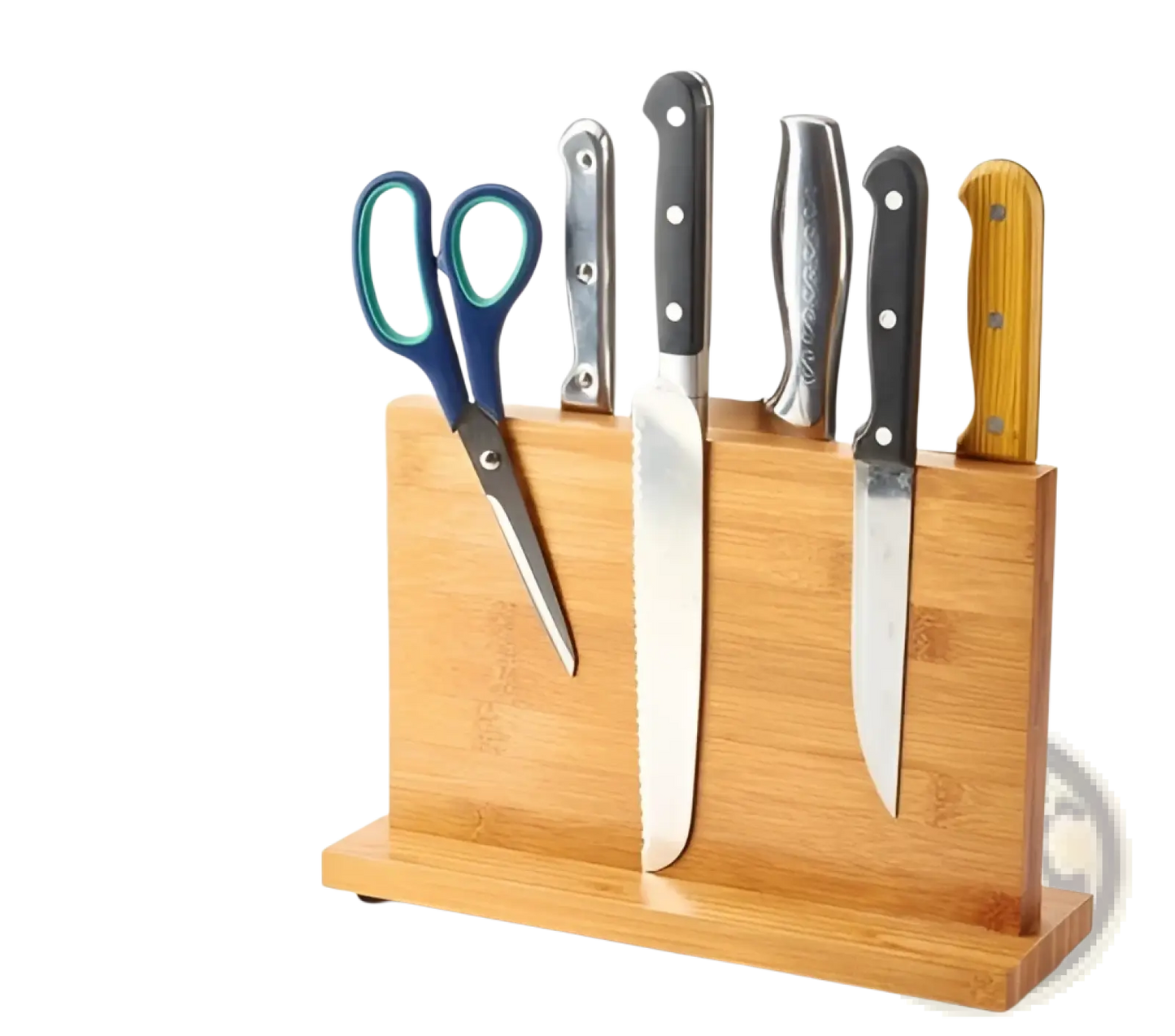 Magnetic Knife Holder Bamboo Universal Block 4 Sizes