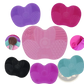 Makeup Brush Cleaning Mat Heart Shaped Silicone Pad