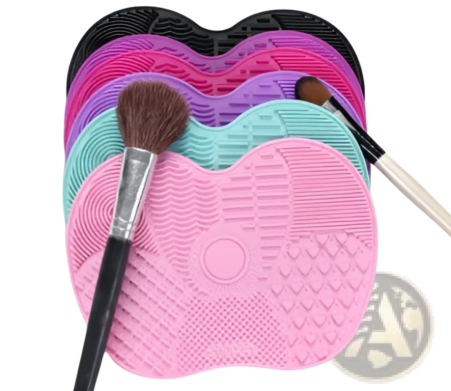 Makeup Brush Cleaning Mat Heart Shaped Silicone Pad